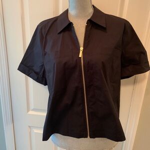 Michael kors ladies front zip top size large